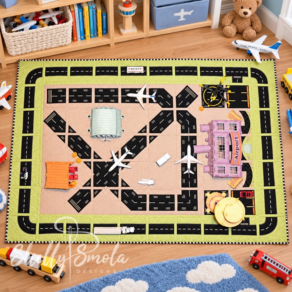 Bedtime Airline Quilt by Shelly Smola Designs