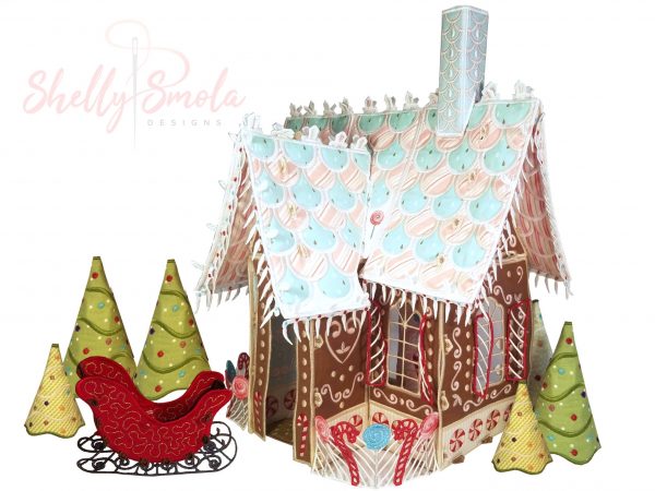 Candy Lane Cottage Side View by Shelly Smola