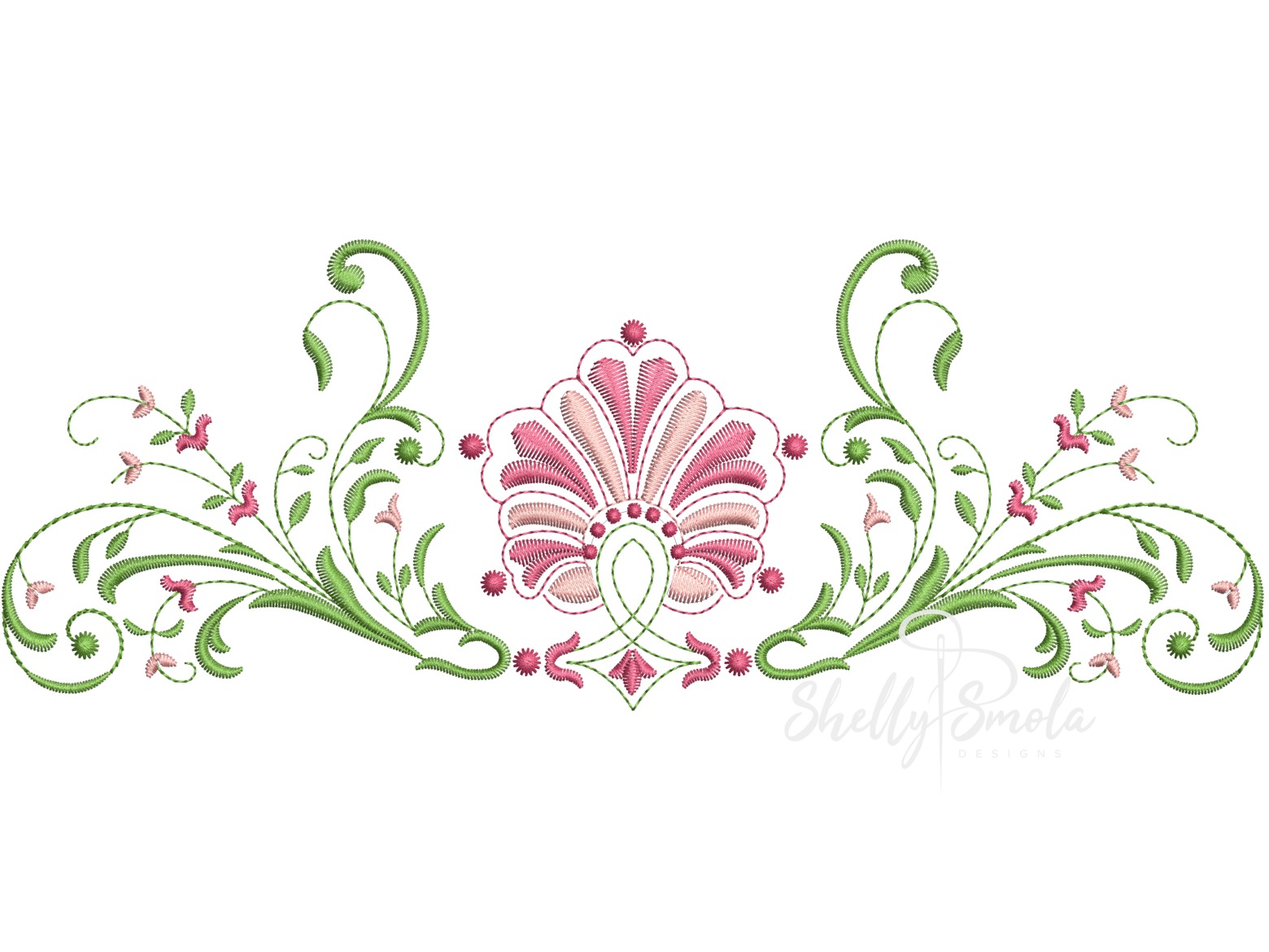 Floral Embroidery Border Design