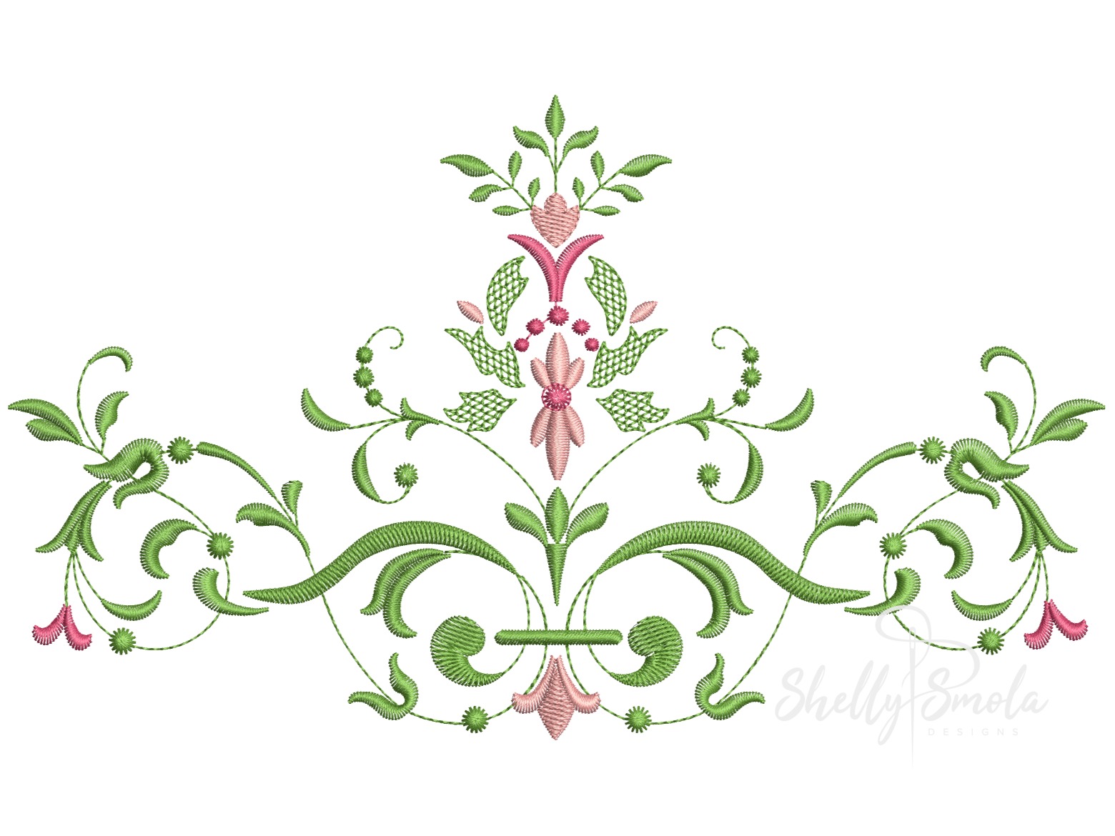 Floral Embroidery Border Design
