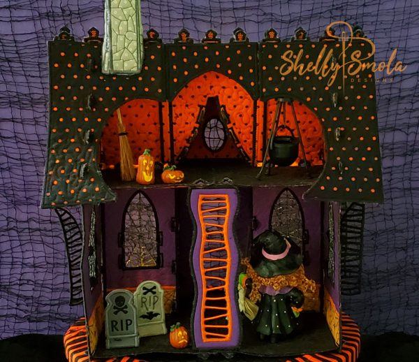 Embroidered Halloween Haunted House