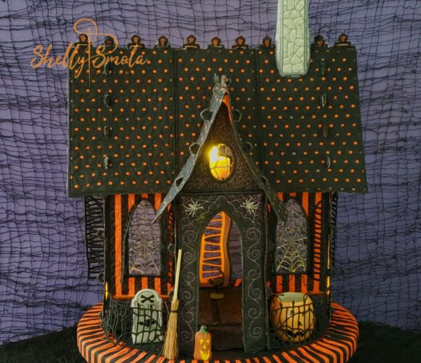 Embroidered Halloween Haunted House