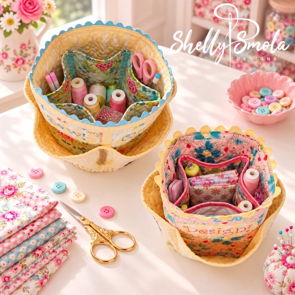 Sew Lazy Sewing Room Caddy with Pockets by Shelly Smola Designs