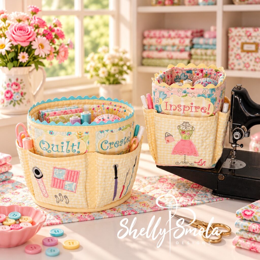 Sew Lazy Sewing Room Caddy with Pockets by Shelly Smola Designs