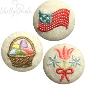 Spring Holiday Button Covers by Shelly Smola