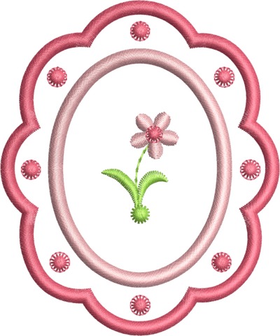 Floral Embroidery Design Frame