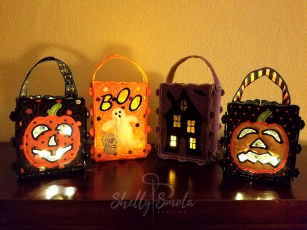 Halloween Lanterns at Night by Shelly Smola