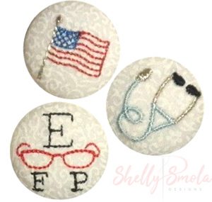 Summer Holiday Button Covers by Shelly Smola