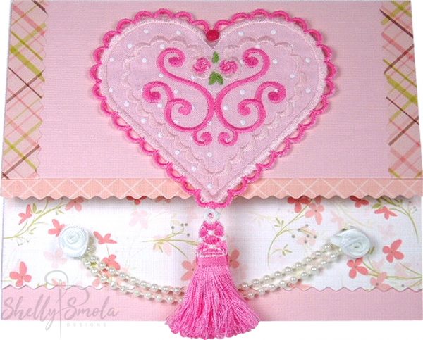 Sweetheart Applique Card by Shelly Smola