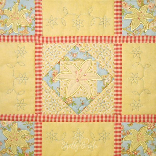 Spring Quilt Lily Block by Shelly Smola
