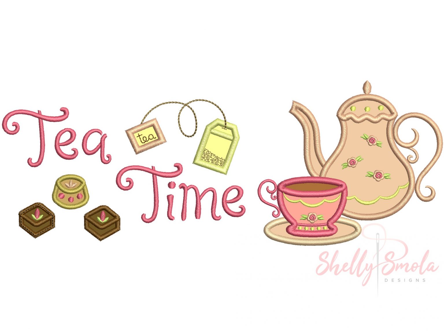Tea Time Border Shelly Smola Designs Shelly Smola Designs