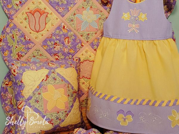 Flower Garden Quilt Pillows by Shelly Smola