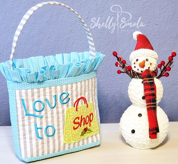 Embroidered Christmas Purse by Shelly Smola