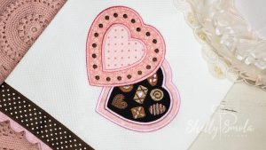 Valentine Chocolates Tea Towel by Shelly Smola