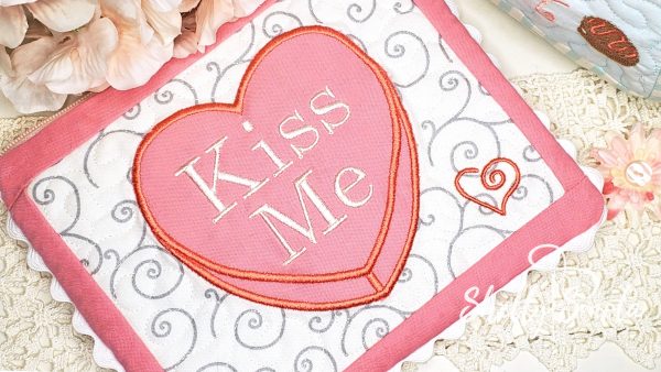Kiss Me Candy Heart by Shelly Smola