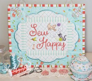 Sew Crazy - Sew Happy Wall Hanging by Shelly Smola