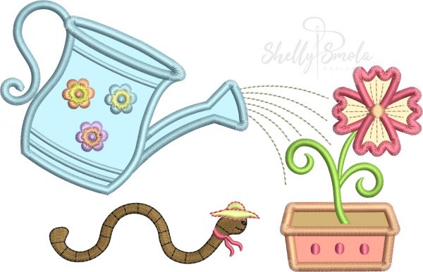 Watering Flowers by Shelly Smola