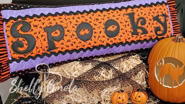 Spooky Bench Pillow by Shelly Smola