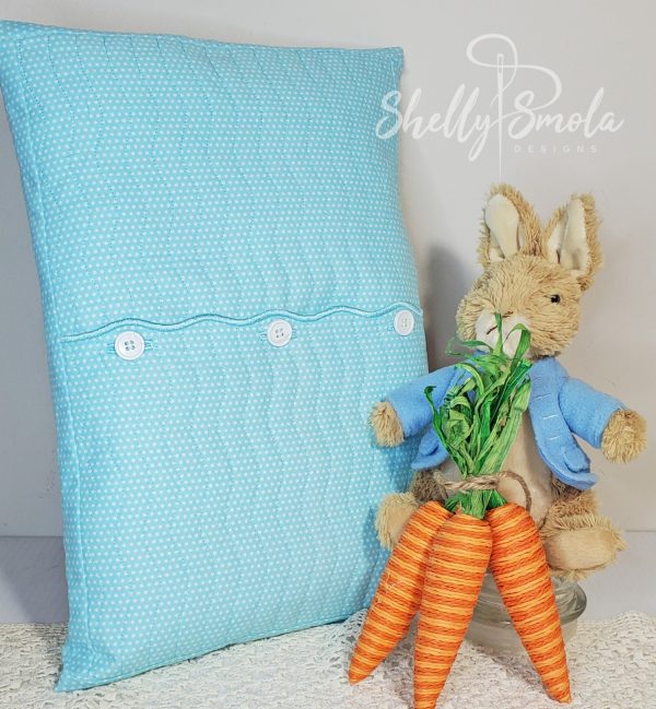 Carrot Patch Pillow Back by Shelly Smola