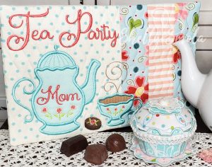 Tea Party Mug Rug by Shelly Smola