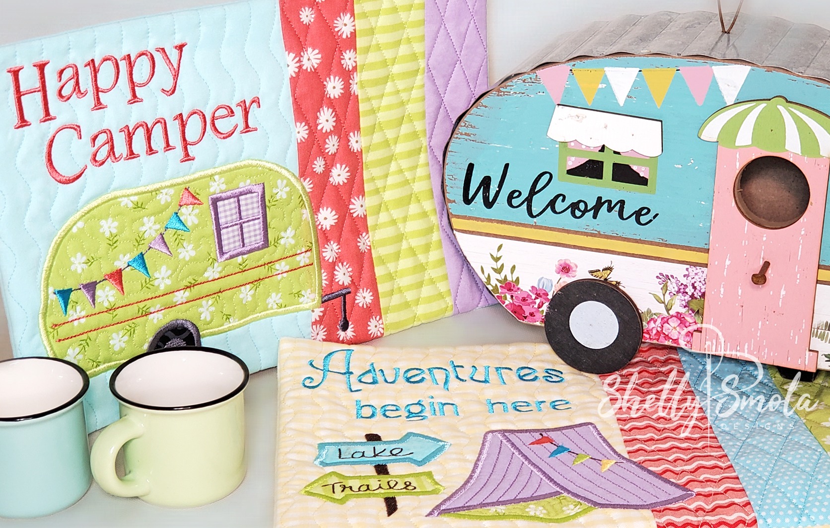 Buy: Travel Trailer Happy Campers Doormat Art Camping