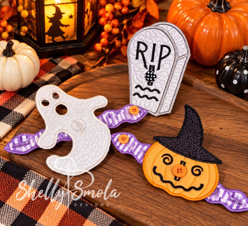 Ghoulish Gadgets Napkin Rings by Shelly Smola Designs