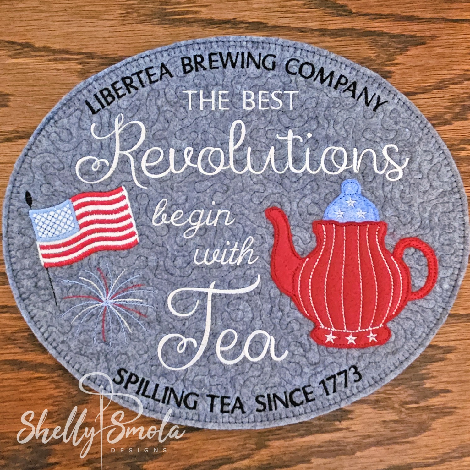 Libertea Trivets - Shelly Smola Designs - Machine Embroidery Designs ...