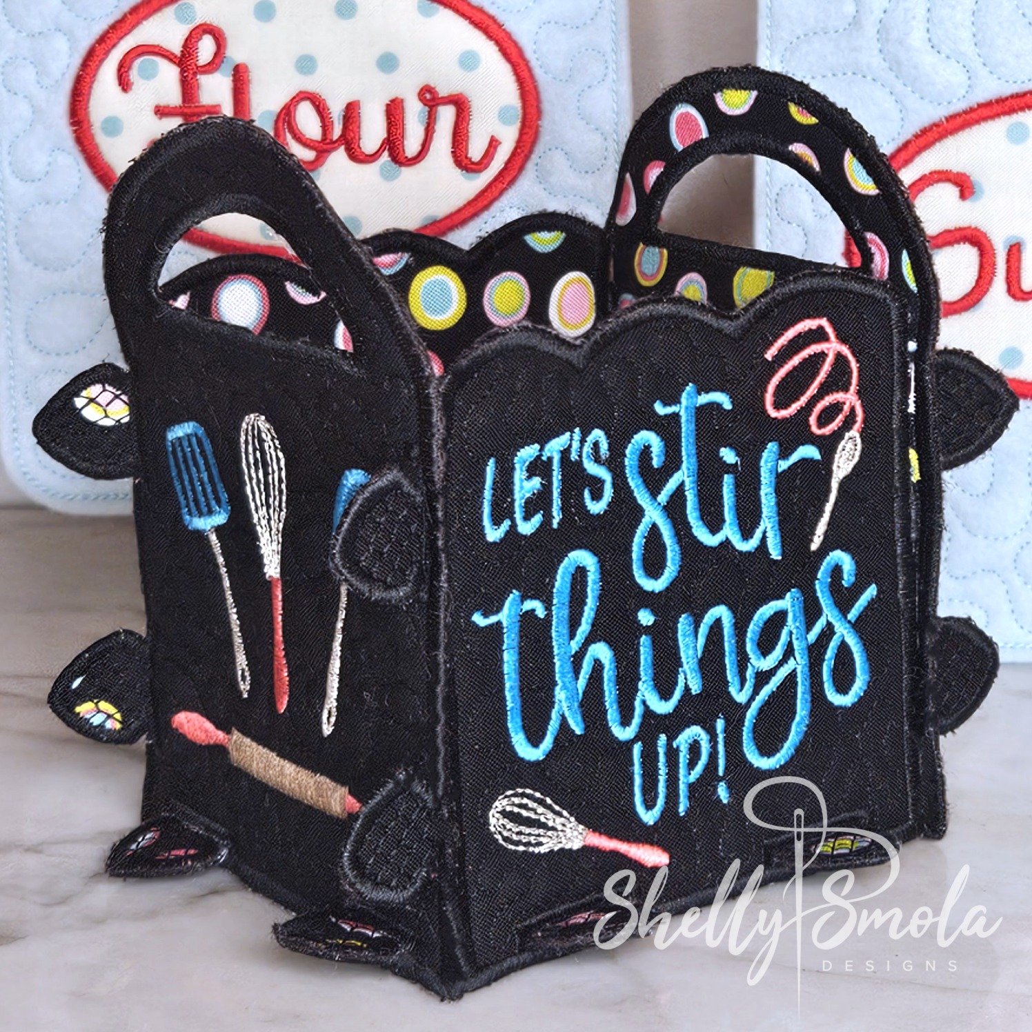 Kitchen Caddy Shelly Smola Designs Machine Embroidery Designs