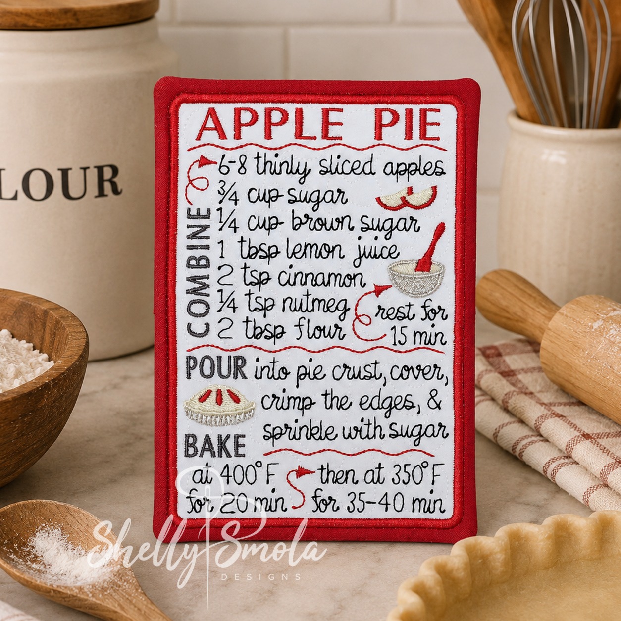 Apple Pie Recipe Card