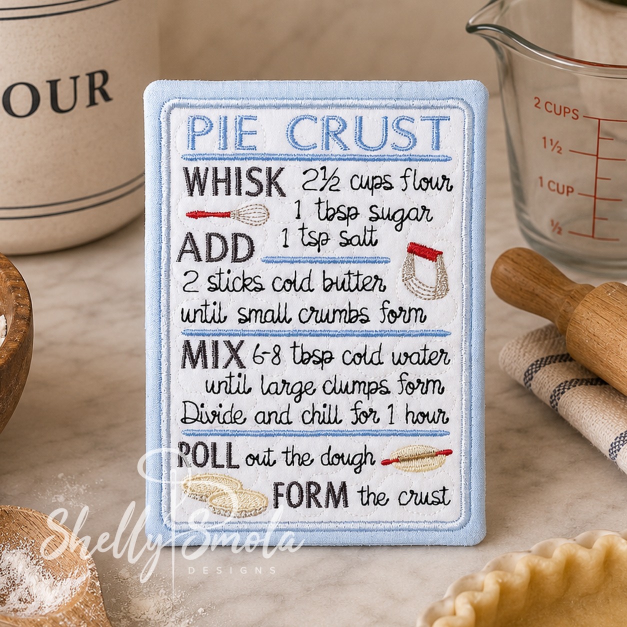 Pie Crust Recipe Card